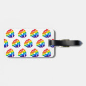 SlipperyJoe's plastic 45 RPM-recordadaptervibran Bagagelabel (Achterkant horizontaal)