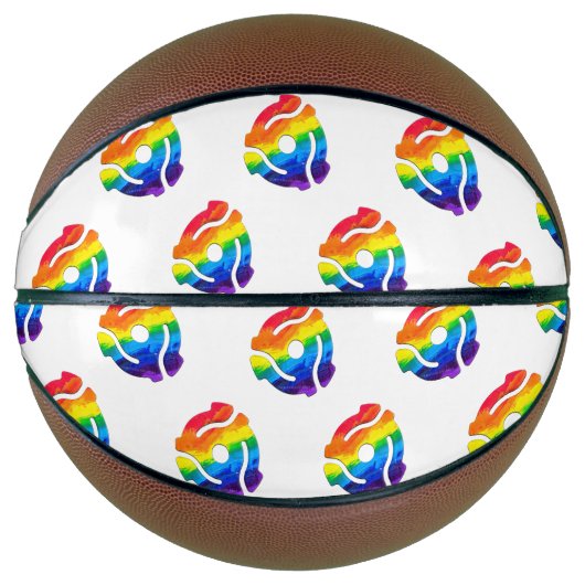 SlipperyJoe's plastic 45 RPM-recordadaptervibran Basketbal (Voorkant)