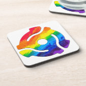 SlipperyJoe's plastic 45 RPM-recordadaptervibran Bier Onderzetter (Linkerzijde)