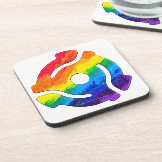 SlipperyJoe's plastic 45 RPM-recordadaptervibran Bier Onderzetter (Linkerzijde)