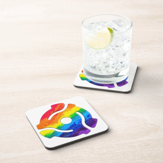 SlipperyJoe's plastic 45 RPM-recordadaptervibran Bier Onderzetter (Rechterzijde)