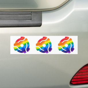 SlipperyJoe's plastic 45 RPM-recordadaptervibran Bumpersticker