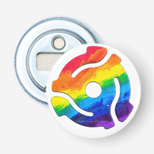 SlipperyJoe's plastic 45 RPM-recordadaptervibran Button Flesopener