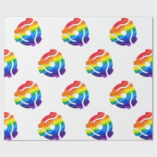 SlipperyJoe's plastic 45 RPM-recordadaptervibran Cadeaupapier (Vlak)