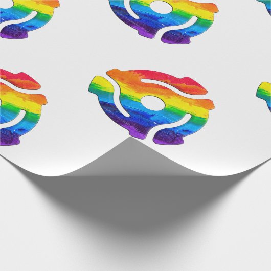 SlipperyJoe's plastic 45 RPM-recordadaptervibran Cadeaupapier (Hoek)