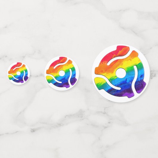 SlipperyJoe's plastic 45 RPM-recordadaptervibran Confetti (Voorkanten)