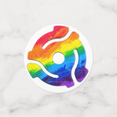 SlipperyJoe's plastic 45 RPM-recordadaptervibran Confetti (Kleine voorkant)