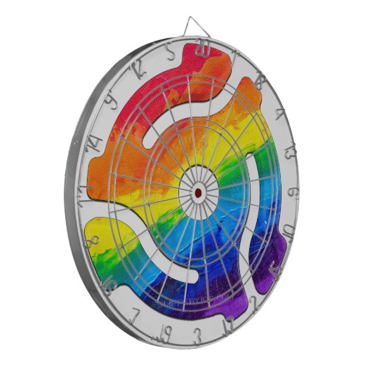 SlipperyJoe's plastic 45 RPM-recordadaptervibran Dartbord (Voorkant Links)