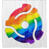 SlipperyJoe's plastic 45 RPM-recordadaptervibran Douchegordijn (Voorkant)