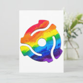 SlipperyJoe's plastic 45 RPM-recordadaptervibran Feestdagenkaart (Staand voorkant)