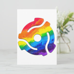 SlipperyJoe's plastic 45 RPM-recordadaptervibran Feestdagenkaart