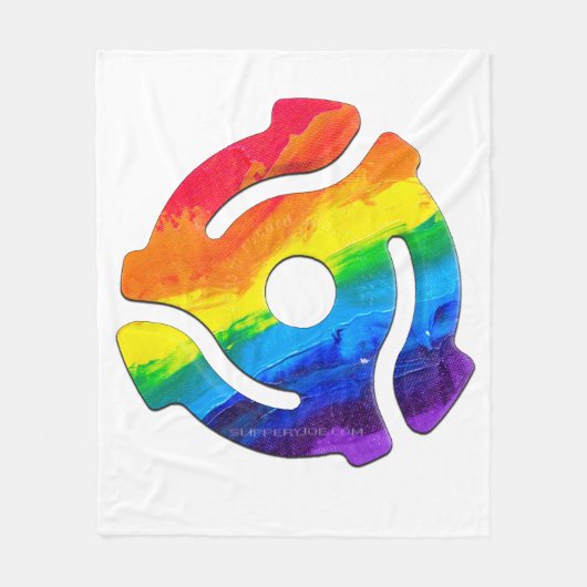 SlipperyJoe's plastic 45 RPM-recordadaptervibran Fleece Deken (Voorkant)
