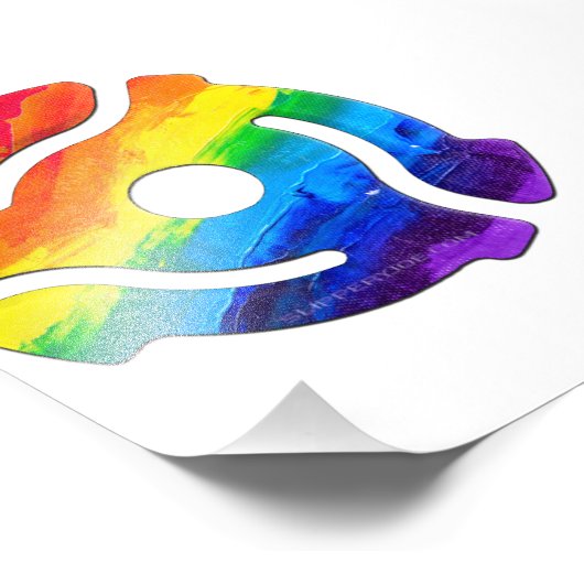 SlipperyJoe's plastic 45 RPM-recordadaptervibran Foto Afdruk (Hoek)