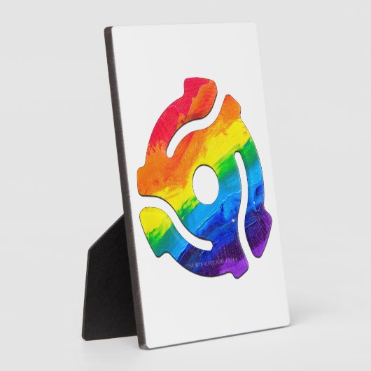 SlipperyJoe's plastic 45 RPM-recordadaptervibran Fotoplaat (Zijkant)