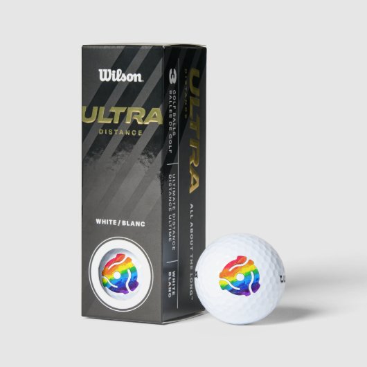 SlipperyJoe's plastic 45 RPM-recordadaptervibran Golfballen (Verpakking)