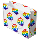 SlipperyJoe's plastic 45 RPM-recordadaptervibran Groot Cadeauzakje (Achterkant Gekanteld)