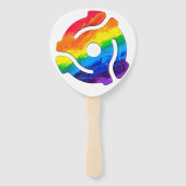 SlipperyJoe's plastic 45 RPM-recordadaptervibran Handwaaier (Achterkant)