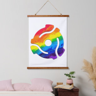 SlipperyJoe's plastic 45 RPM-recordadaptervibran Hangend Wandkleed