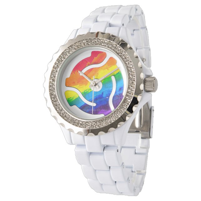 SlipperyJoe's plastic 45 RPM-recordadaptervibran Horloge (Gekanteld)