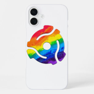 SlipperyJoe's plastic 45 RPM-recordadaptervibran iPhone 16 Plus Hoesje