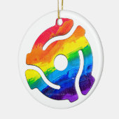 SlipperyJoe's plastic 45 RPM-recordadaptervibran Keramisch Ornament (Links)