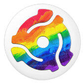 SlipperyJoe's plastic 45 RPM-recordadaptervibran Keramische Knop (Voorkant)