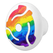 SlipperyJoe's plastic 45 RPM-recordadaptervibran Keramische Knop (Rechts)