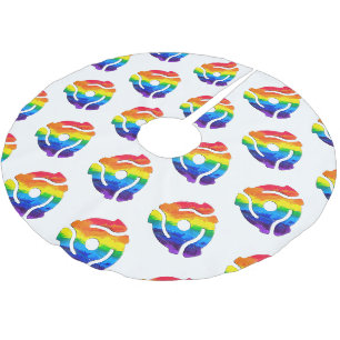SlipperyJoe's plastic 45 RPM-recordadaptervibran Kerstboom Rok