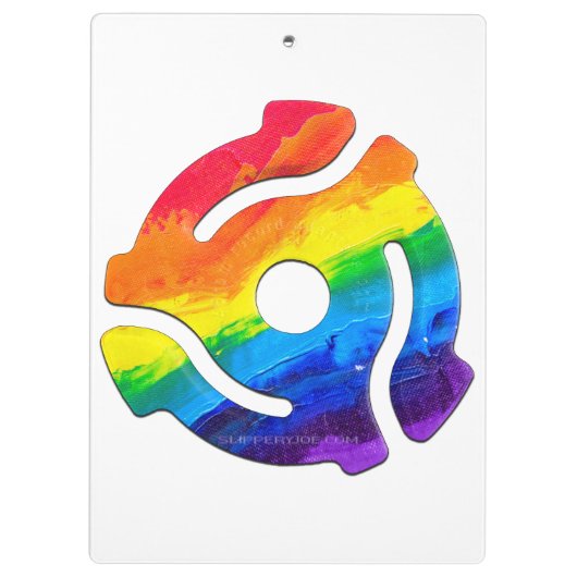 SlipperyJoe's plastic 45 RPM-recordadaptervibran Klembord (Achterkant)