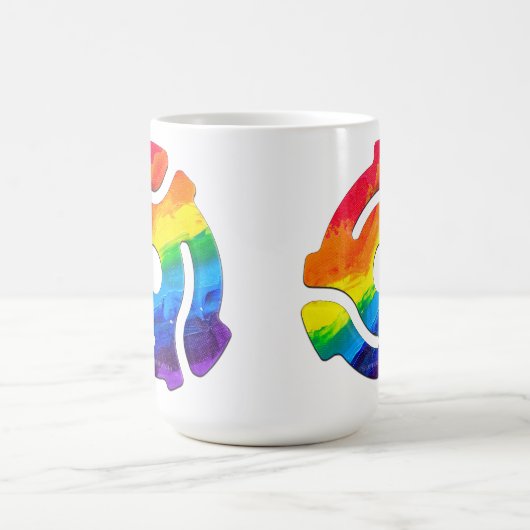 SlipperyJoe's plastic 45 RPM-recordadaptervibran Koffiemok (Center)