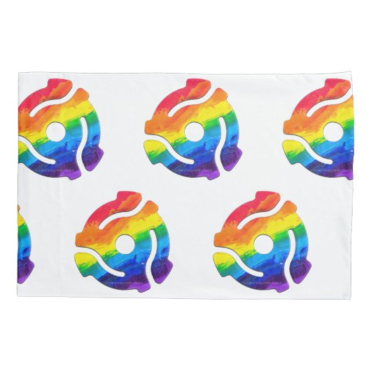 SlipperyJoe's plastic 45 RPM-recordadaptervibran Kussensloop (Achterkant)