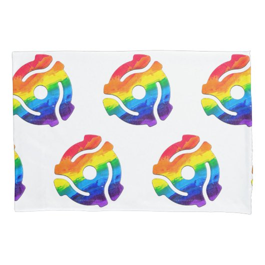 SlipperyJoe's plastic 45 RPM-recordadaptervibran Kussensloop (Voorkant)