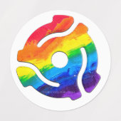 SlipperyJoe's plastic 45 RPM-recordadaptervibran Labels (Design 2)