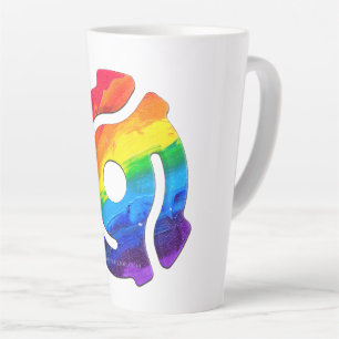 SlipperyJoe's plastic 45 RPM-recordadaptervibran Latte Mok