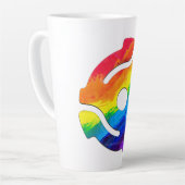 SlipperyJoe's plastic 45 RPM-recordadaptervibran Latte Mok (Linkerhoek)