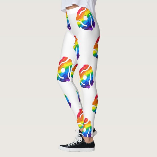SlipperyJoe's plastic 45 RPM-recordadaptervibran Leggings (Links)