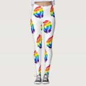 SlipperyJoe's plastic 45 RPM-recordadaptervibran Leggings (Voorkant)