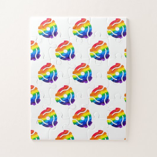 SlipperyJoe's plastic 45 RPM-recordadaptervibran Legpuzzel (Verticaal)