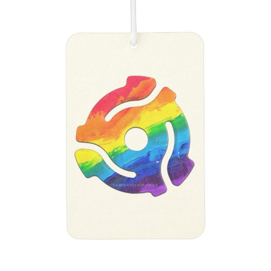 SlipperyJoe's plastic 45 RPM-recordadaptervibran Luchtverfrisser (Voorkant)