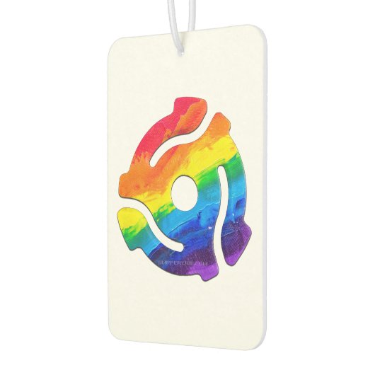 SlipperyJoe's plastic 45 RPM-recordadaptervibran Luchtverfrisser (Links)