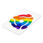 SlipperyJoe's plastic 45 RPM-recordadaptervibran Magneet (Linkerzijde)