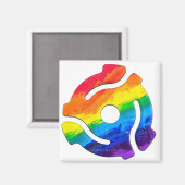 SlipperyJoe's plastic 45 RPM-recordadaptervibran Magneet (Voorkant / Achterkant)