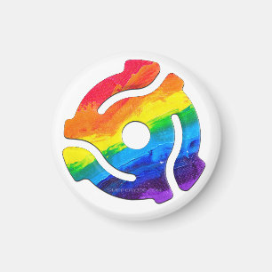 SlipperyJoe's plastic 45 RPM-recordadaptervibran Magneet