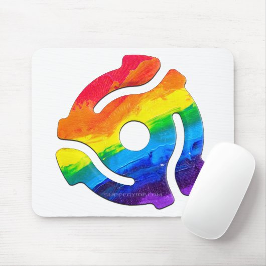 SlipperyJoe's plastic 45 RPM-recordadaptervibran Muismat (Met muis)