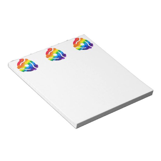 SlipperyJoe's plastic 45 RPM-recordadaptervibran Notitieblok (Schuin)