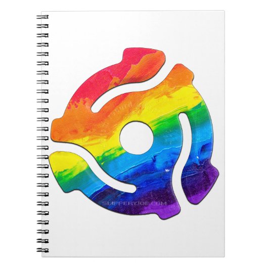 SlipperyJoe's plastic 45 RPM-recordadaptervibran Notitieboek (Voorkant)