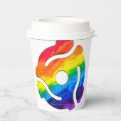 SlipperyJoe's plastic 45 RPM-recordadaptervibran Papieren Bekers (Achterkant)