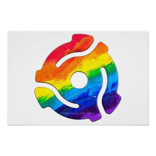 SlipperyJoe's plastic 45 RPM-recordadaptervibran Perfect Poster (Voorkant)