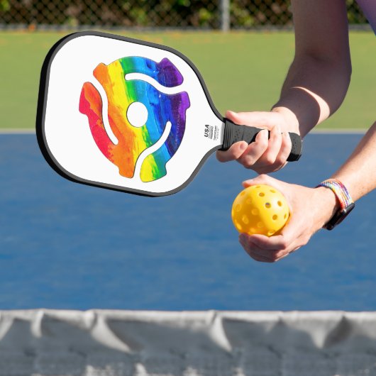 SlipperyJoe's plastic 45 RPM-recordadaptervibran Pickleball Paddle (Insitu)