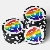 SlipperyJoe's plastic 45 RPM-recordadaptervibran Poker Chips (Opstapeling)
